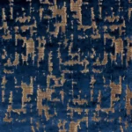 Rich Royal blue jaquard woven velvet wall textile.